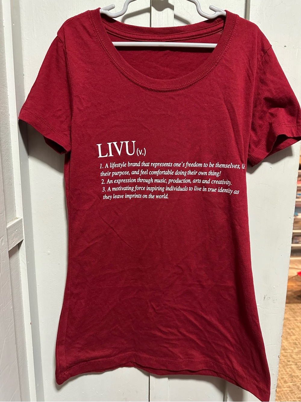 LIVU Red Graphic Tee Women's Size S